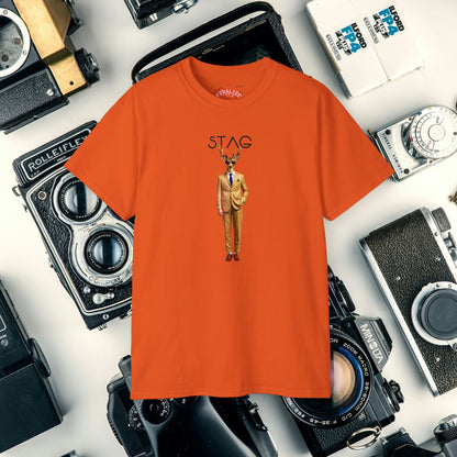 STAG -Camiseta Unisex de AlgodónUltra Fino 