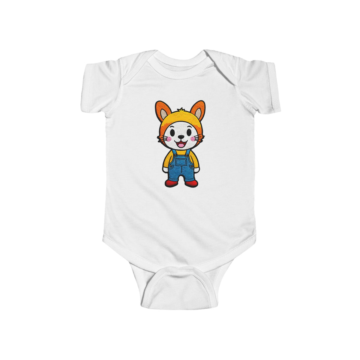 BUTTON Infant Fine Jersey Bodysuit NB: 0 - 24 mo