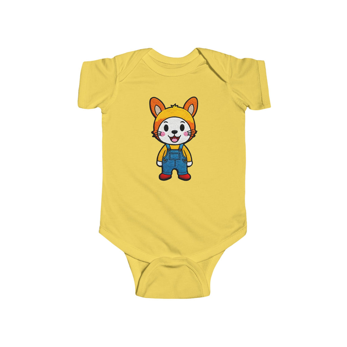 BUTTON Infant Fine Jersey Bodysuit NB: 0 - 24 mo