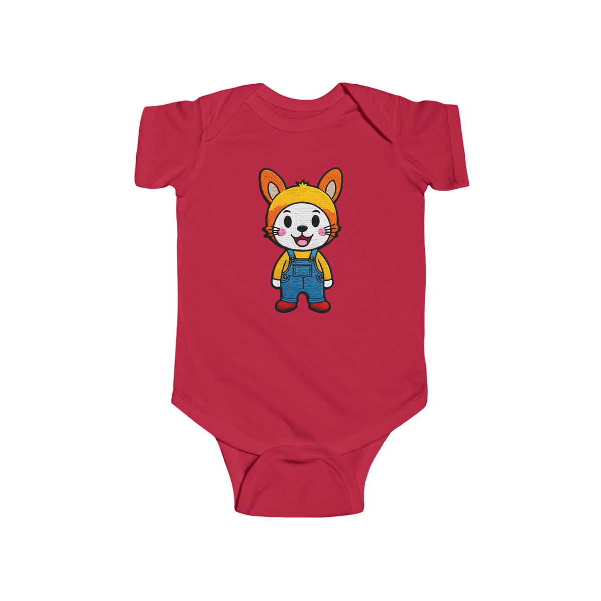 BUTTON Infant Fine Jersey Bodysuit NB: 0 - 24 mo