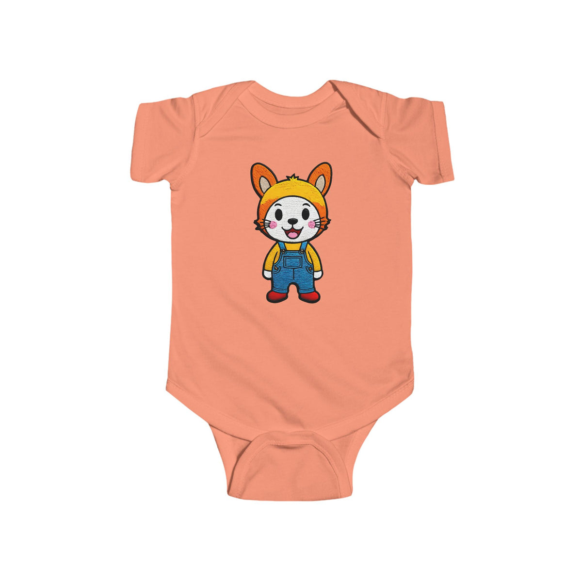 BUTTON Infant Fine Jersey Bodysuit NB: 0 - 24 mo