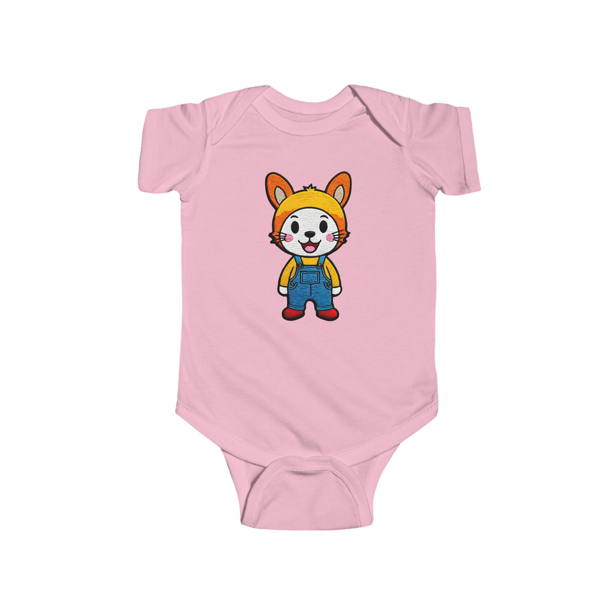 BUTTON Infant Fine Jersey Bodysuit NB: 0 - 24 mo