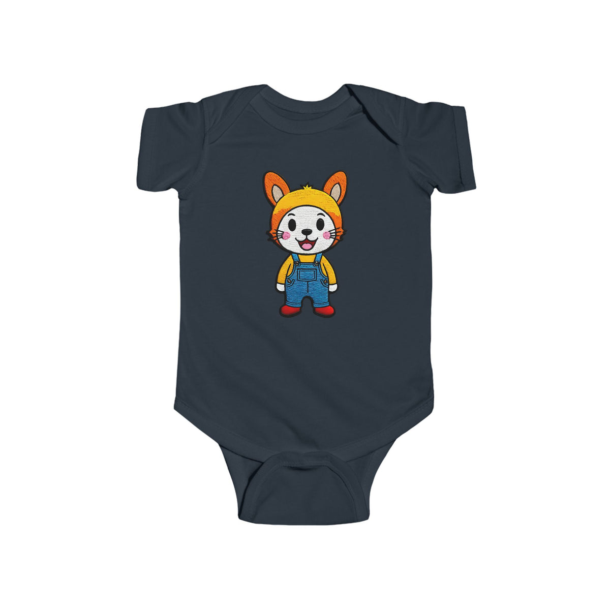 BUTTON Infant Fine Jersey Bodysuit NB: 0 - 24 mo