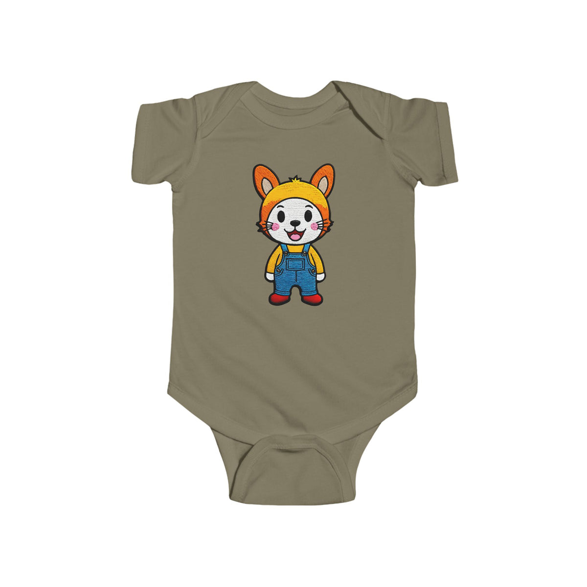 BUTTON Infant Fine Jersey Bodysuit NB: 0 - 24 mo