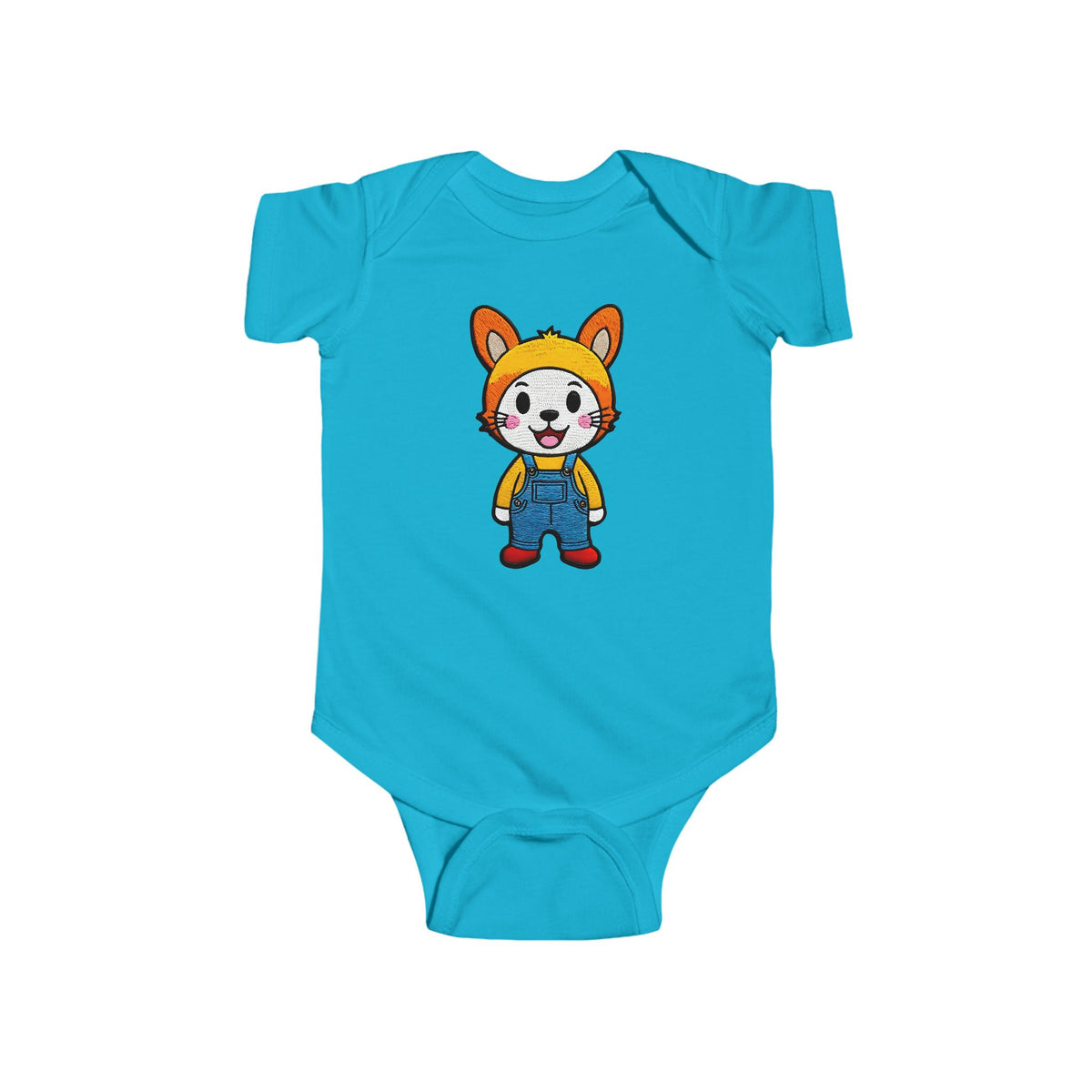 BUTTON Infant Fine Jersey Bodysuit NB: 0 - 24 mo