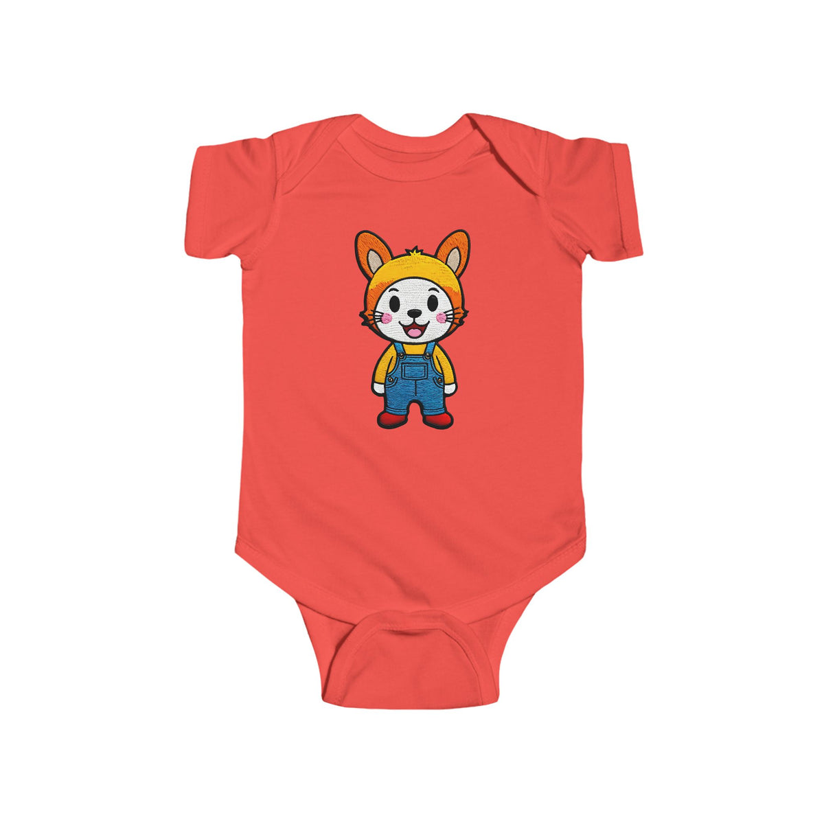 BUTTON Infant Fine Jersey Bodysuit NB: 0 - 24 mo