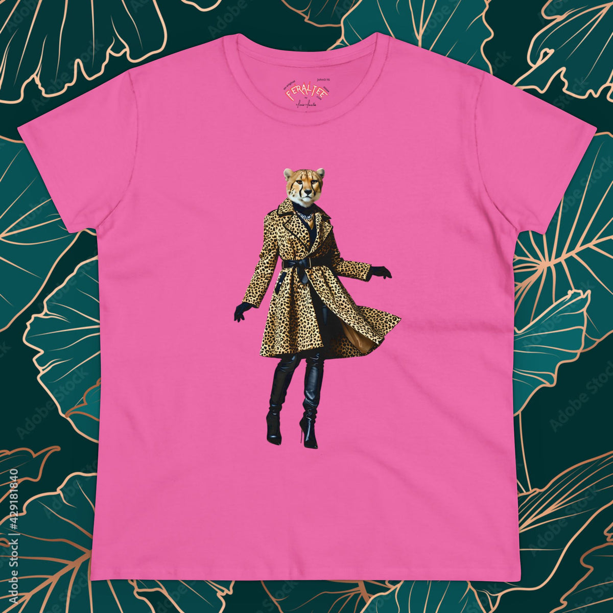 Camiseta de algodón de peso medio para mujer WILDCAT