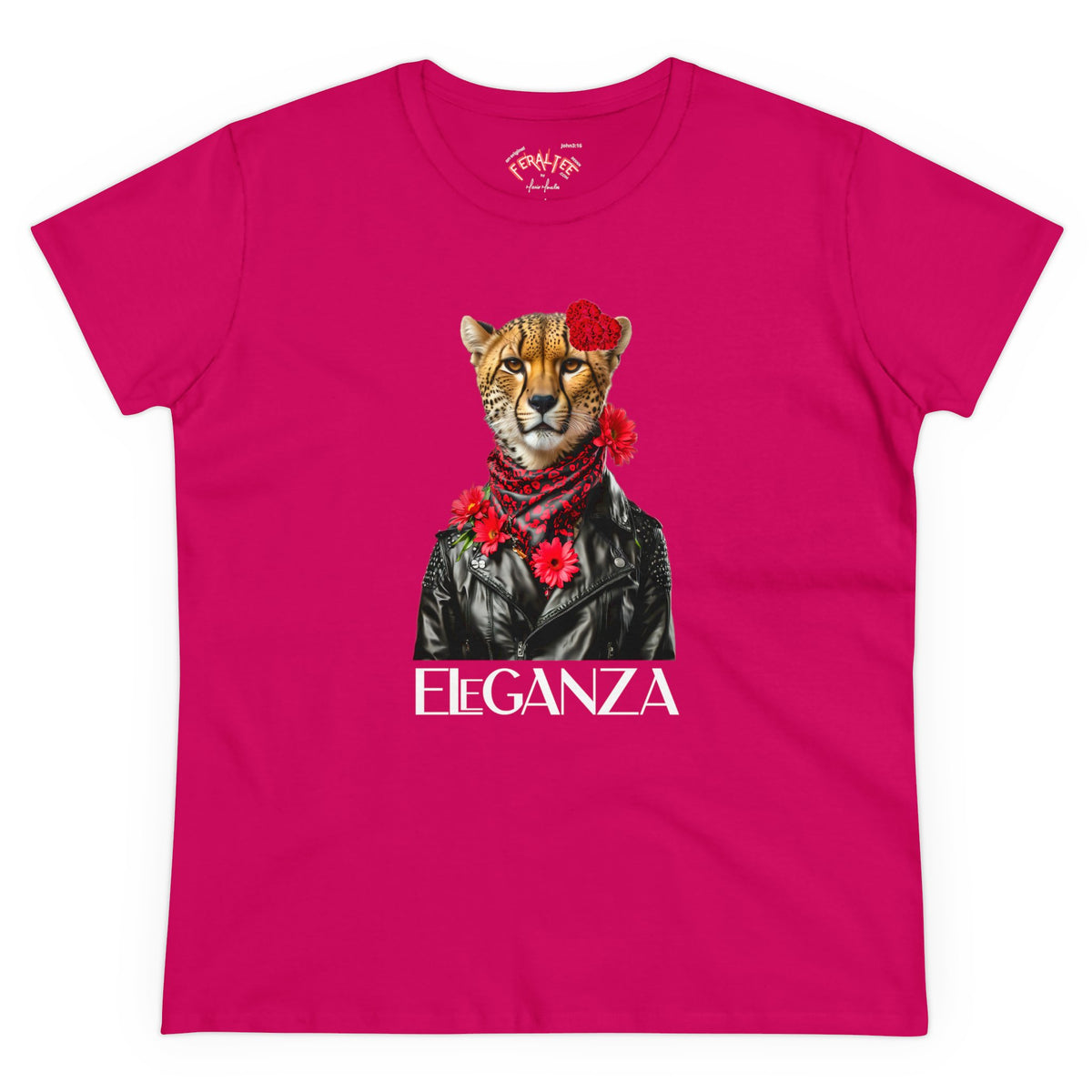 ELEGANZA Women's Midweight Cotton Tee