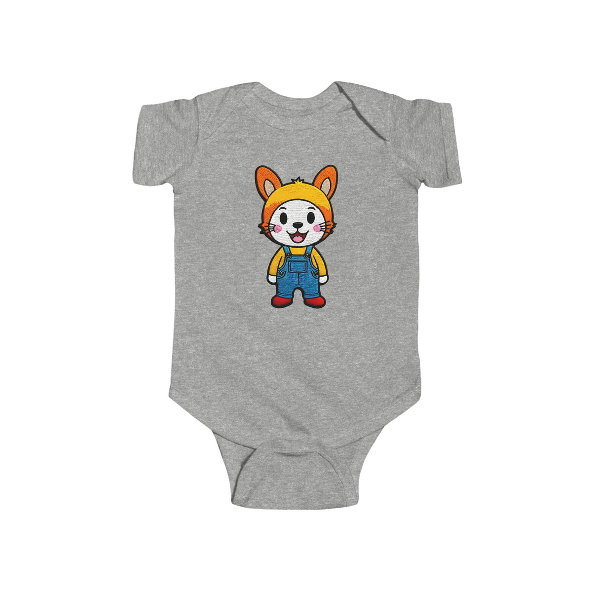 BUTTON Infant Fine Jersey Bodysuit NB: 0 - 24 mo