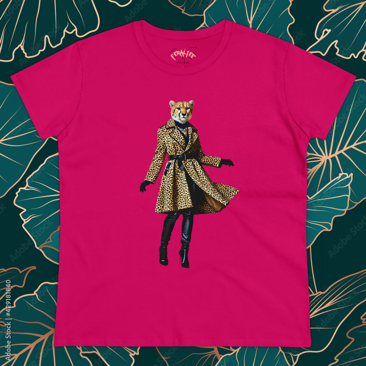Camiseta de algodón de peso medio para mujer WILDCAT