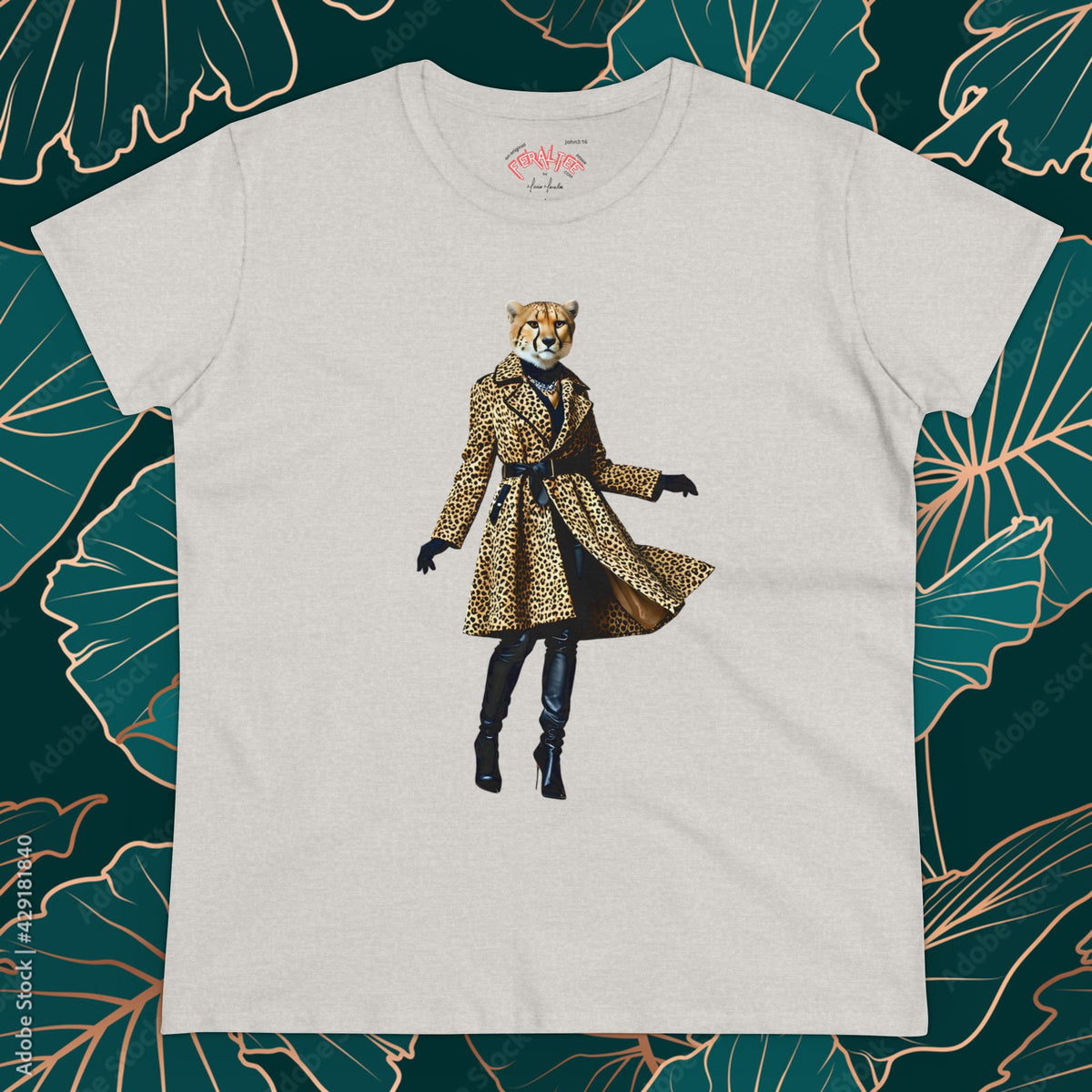 Camiseta de algodón de peso medio para mujer WILDCAT