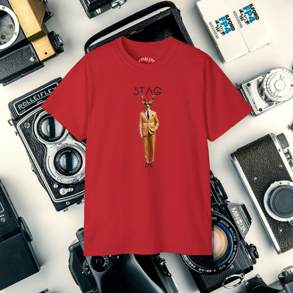STAG -Camiseta Unisex de AlgodónUltra Fino 