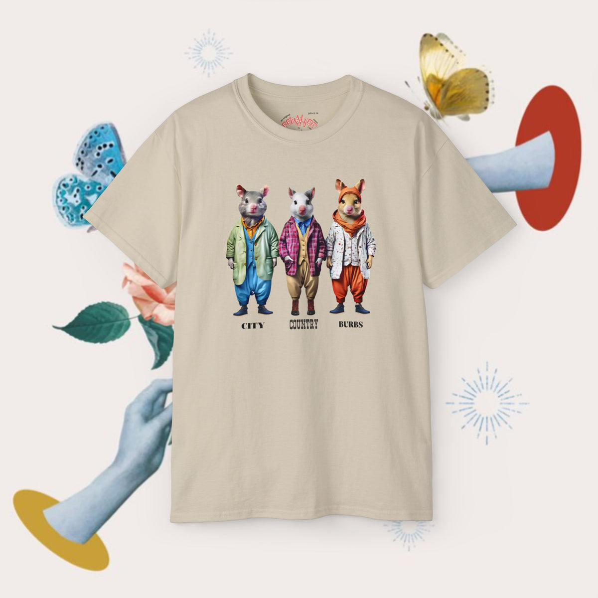 CITY - COUNTRY - BURBS MOUSE Unisex Ultra Cotton Tee