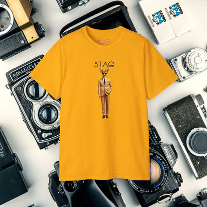 STAG -Camiseta Unisex de AlgodónUltra Fino 