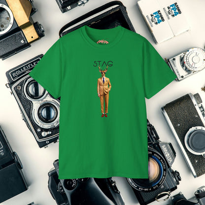 STAG -Camiseta Unisex de AlgodónUltra Fino 