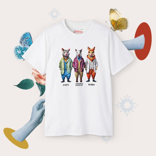 CITY - COUNTRY - BURBS MOUSE Unisex Ultra Cotton Tee