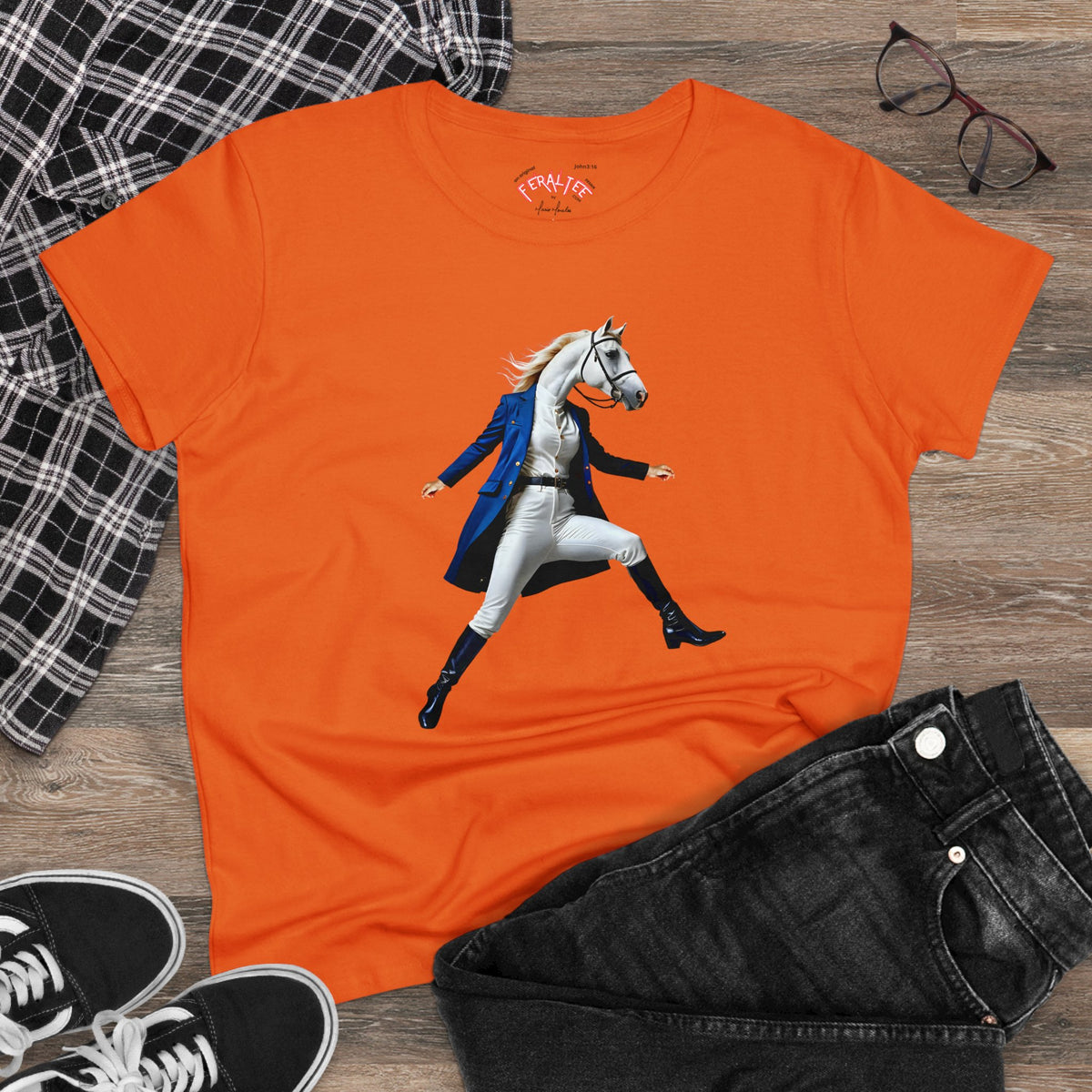 BELLE Women's Midweight Cotton Tee