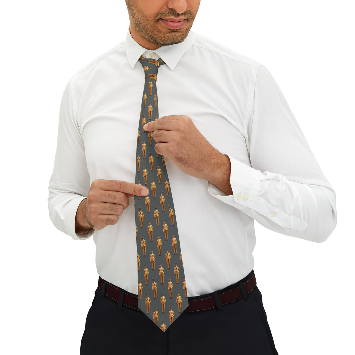 Corbata personalizada con diseño escalonado
