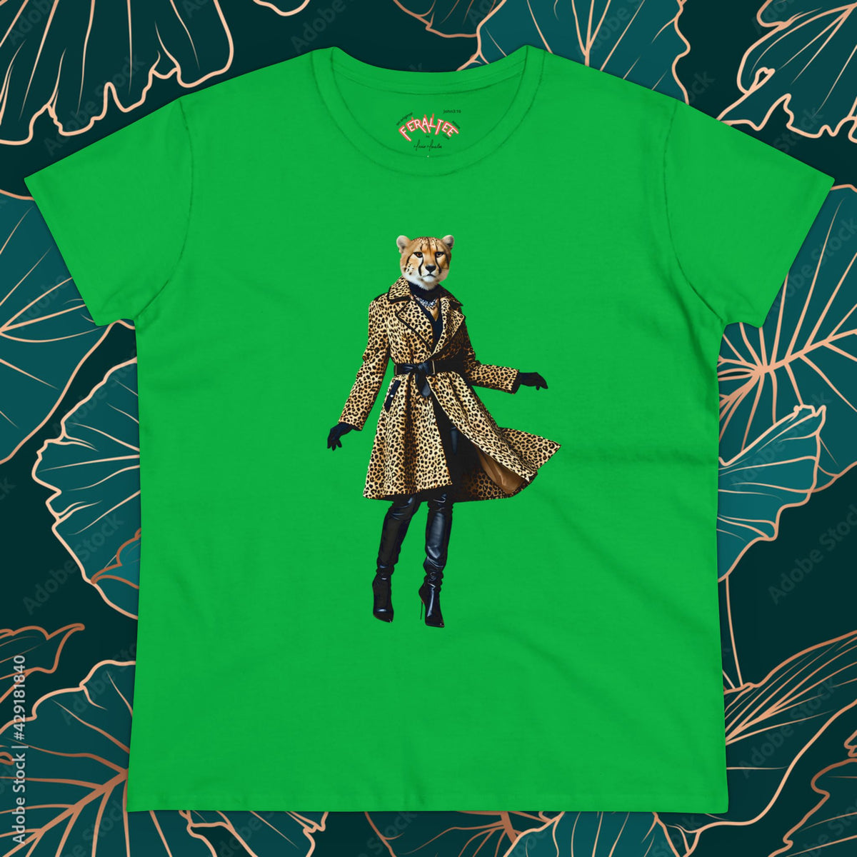 Camiseta de algodón de peso medio para mujer WILDCAT