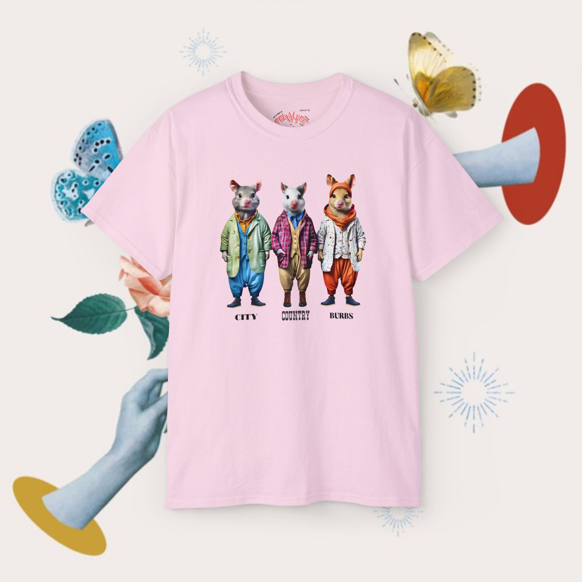 CITY - COUNTRY - BURBS MOUSE Unisex Ultra Cotton Tee