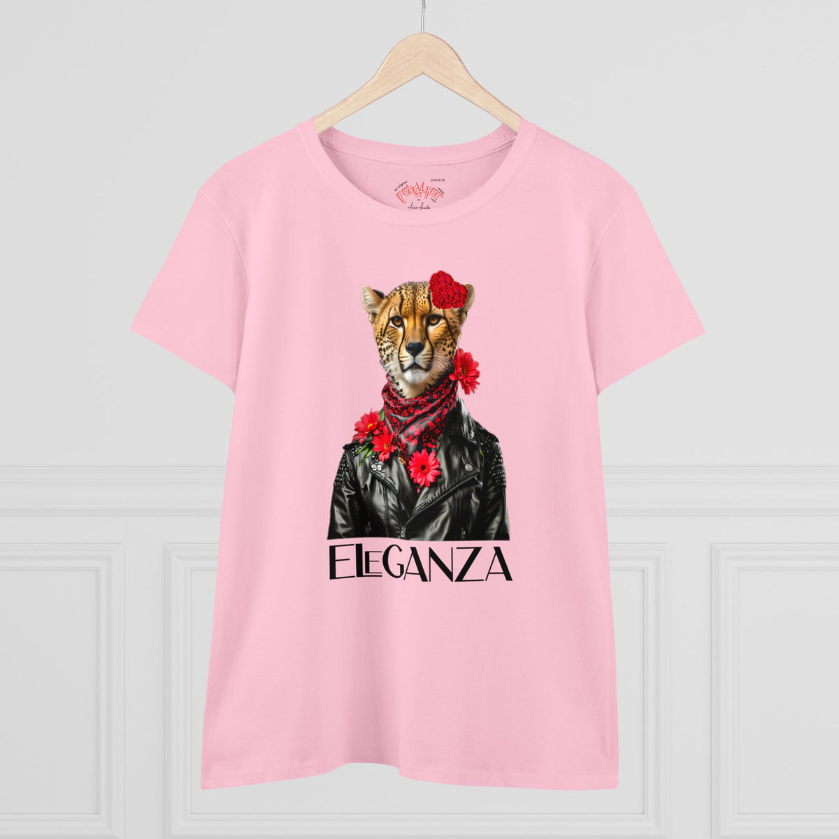 ELEGANZA Women's Midweight Cotton Tee