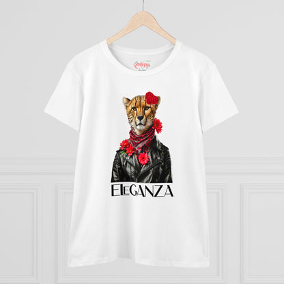 ELEGANZA Women's Midweight Cotton Tee