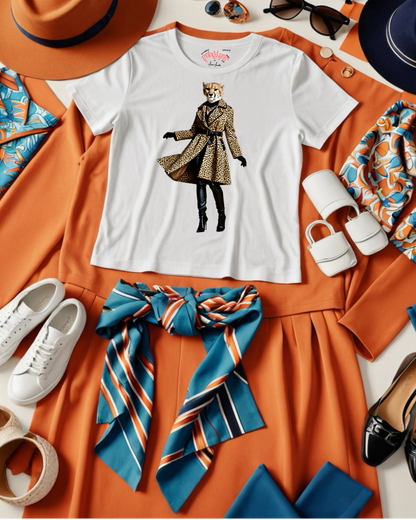 Camiseta de algodón de peso medio para mujer WILDCAT