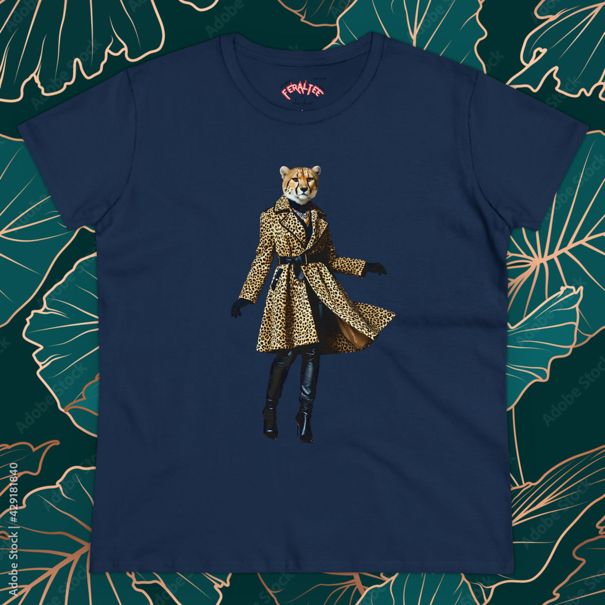 Camiseta de algodón de peso medio para mujer WILDCAT