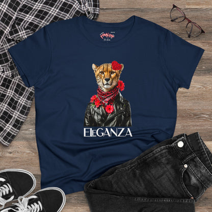 ELEGANZA Women's Midweight Cotton Tee