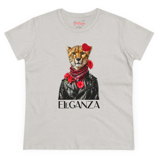 ELEGANZA Women's Midweight Cotton Tee