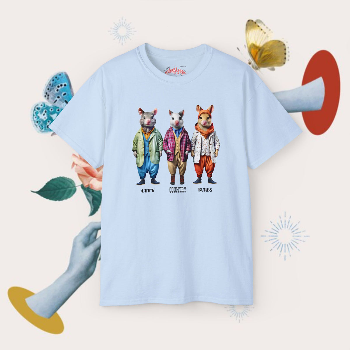 CITY - COUNTRY - BURBS MOUSE Unisex Ultra Cotton Tee