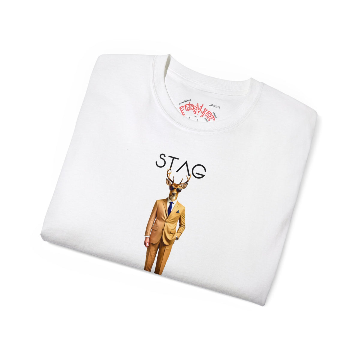 STAG -Camiseta Unisex de AlgodónUltra Fino 