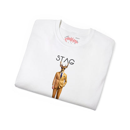 STAG -Camiseta Unisex de AlgodónUltra Fino 